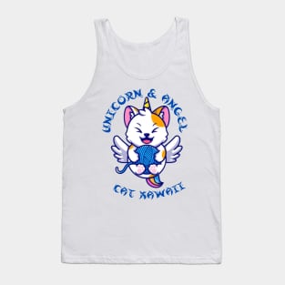 Unicorn and Angel Cat kawaii Tank Top